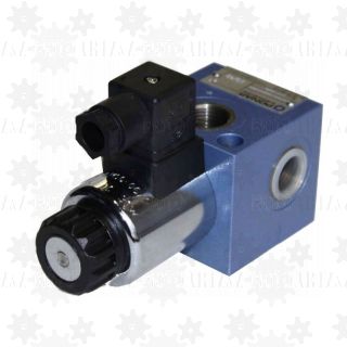 Dzielnik strumienia elektryczny oleju hydraulicznego 3/2URER6  50l/min 24V 