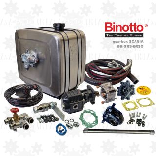 zestaw hydrauliczny  hydraulika do wywrotu naczepy wanny Binotto Hyva ETN Hewea do ciągnika siodłowego manual skrzynia manualna GR GRS GRSO GRH GRS895 GRS905
