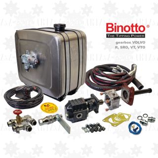 zestaw hydrauliczny Volvo FH12 FH16 hydraulika do wywrotu naczepy wanny Binotto Hyva ETN Hewea do ciągnika siodłowego ZF Astronic R1000 SRO2400 VT1708 VTO2814B Retarder Intarder