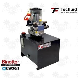 4KW mocny zasilacz agregat hydrauliczny 24V elektropompa z wentylatorem 250 bar zbiornik 20L - 1 sekcja tecfluid ponar binotto
