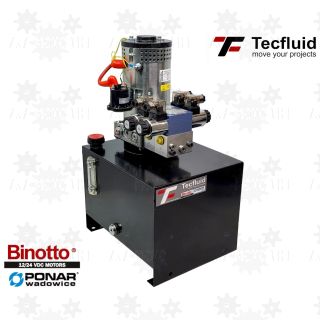 4KW mocny zasilacz agregat hydrauliczny 24V elektropompa z wentylatorem 250 bar zbiornik 20L - 2 sekcje ponar tecfluid binotto