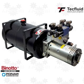 4KW mocny zasilacz agregat 24V elektropompa z wentylatorem 250 bar 2 sekcje zbiornik 23L