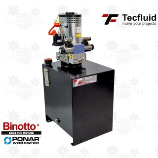 4KW mocny zasilacz agregat hydrauliczny 24V elektropompa z wentylatorem 250 bar zbiornik 30L - 1 sekcja tecfluid ponar binotto