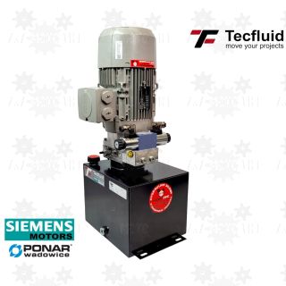 3kW Zasilacz stacja hydrauliczna hydrauliczny kompaktowy 400V za zbiornikiem 15L TecFluid 1 sekcja siemens ponar