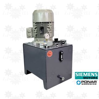 5,5kW Stacja hydrauliczna ze zbiornikiem 60L, 400V zasilacz hydrauliczny ponar siemens