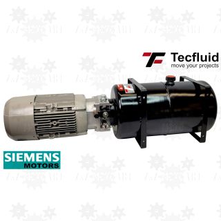 3,3kW Agregat hydrauliczny TecFluid 400V 14,2l/min ze zbiornikiem 23L i elektrozaworem zasilacz elektro pompa elektropompa siemens podnośnik nożycowy