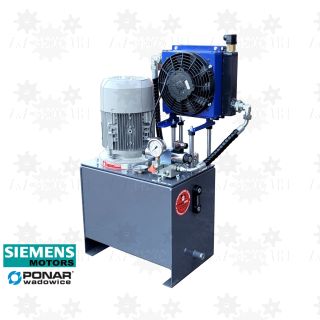 Zasilacz hydrauliczny 400V 4kW z chłodnicą do pracy ciągłej agregat siemens ponar