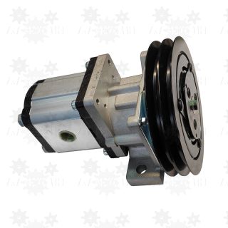 Pompa hydrauliczna 20l/min sterowana 24V z kołem na paski klinowe napędzana od silnika