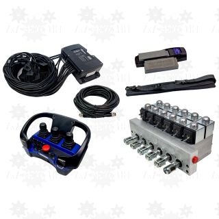 Zestaw do modernizacji rozdzielacza dźwigu HDS pod sterowanie radiowe 6 sekcji MOD10 + Scanreco RC400 G2B Mini 2x2x2 retrokit retro kit Fassi Hiab Palfinger 