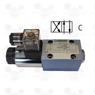 Rozdzielacz typ C 24V suwakowy NG6 jednocewkowy płytowy 4WE6 PONAR rexroth