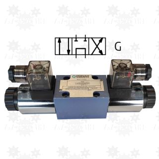 Rozdzielacz CETOP 3 suwakowy sterowany elektrycznie 24V 4WE6 suwak G PONAR PARKER