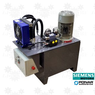 1,6 kW Zasilacz do małej prasy hydraulicznej 400V dwupompowy z chłodnicą siemens, ponar wadowice agregat stacja hydrauliczna