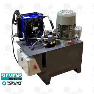 4 kW Zasilacz do prasy hydraulicznej 400V dwupompowy z chłodnicą siemens ponar wadowice agregat stacja hydrauliczna