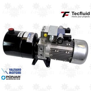 2,5kW Zasilacz hydrauliczny 230V 3 l/min elektro pompa ze zbiornikiem 7L z zamkiem hydraulicznym tecfluid ponar voltaro motori