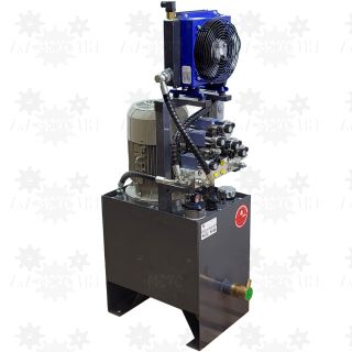 5,5KW Zasilacz Hydrauliczny 400V 4 sekcje 21L/min z chłodnicą stacja hydrauliczna agregat hydrauliczny