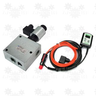 Elektrozawór z zaworem zwrotnym do sterowania regulacji prędkości obrotów silnika hydraulicznego 60l/min 24V Ponar