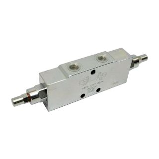 Zawór zwrotny sterowany bliźniaczy VBCD 3/8" REGULOWANY - zamek siłownika