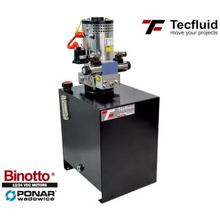 4KW mocny zasilacz agregat hydrauliczny 24V elektropompa z wentylatorem 250 bar zbiornik 30L - 1 sekcja tecfluid ponar binotto