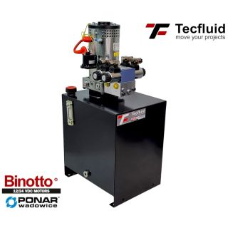 4KW mocny zasilacz agregat hydrauliczny 24V elektropompa z wentylatorem 250 bar zbiornik 30L - 2 sekcje ponar binotto tecfluid
