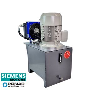 7,5kW Zasilacz hydrauliczny do prasy 400V dwupompowy z chłodnicą stacja hydrauliczna agregat ponar siemens