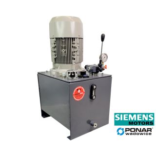 5,5 kW Zasilacz hydrauliczny ze zbiornikiem 60l i rozdzielaczem ręcznym rozdzielacz manualny sterowanie manualne ręczne stacja hydrauliczna agregat