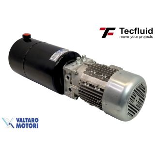 1,5kW Zasilacz hydrauliczny 230V 1,7 l/min elektro pompa ze zbiornikiem 10L TecFluid valtaro motori agregat
