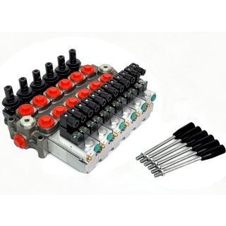 Rozdzielacz hydrauliczny GALTECH Q45 60l/min 6-sek elektro pneumatyczny
