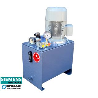 Zasilacz hydrauliczny do podnośnika 4kW Zasilacz hydrauliczny z rozdzielaczem 1 sekcja sekcji, 400V siemens ponar wadowice
