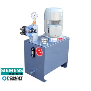 4kW Zasilacz hydrauliczny z rozdzielaczem 2 sekcje, 400V stacja hydrauliczna agregat hydrauliczny ponar siemens 