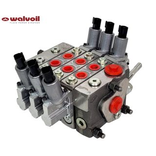 Rozdzielacz proporcjonalny Walvoil 3 sekcyjny do bramowca 80l/min 24V