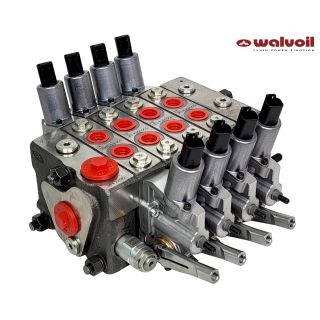 Rozdzielacz proporcjonalny Walvoil 4 sekcyjny do żurawia 80l/min 24V DPX050/4 DPX050