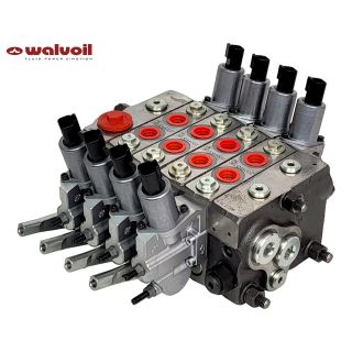 Rozdzielacz proporcjonalny Walvoil 4 sekcyjny do dźwigu HDS 80l/min 12V