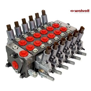 Rozdzielacz proporcjonalny Walvoil z LS Load Sense 6 sekcyjny do dźwigu HDS 120l/min 24V DPX100/6 do Żurawia