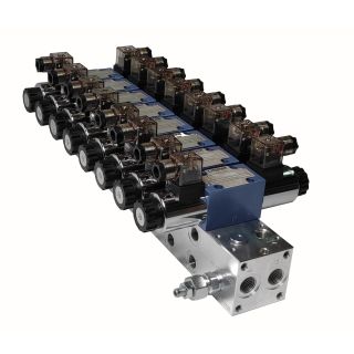 Rozdzielacz 8 sekcyjny oryginał ponar wadowice cetop 3 4we6 12v 24v 230v parker ng6