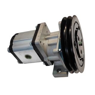 Pompa hydrauliczna 20l/min sterowana 24V z kołem na paski klinowe napędzana od silnika