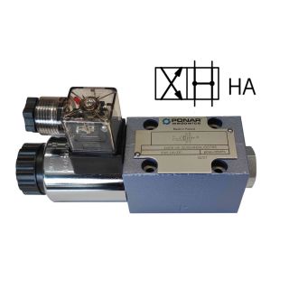 Rozdzielacz typ HA 12V suwakowy NG6 sterowany elektrycznie 4WE6 rexroth zrzutowy