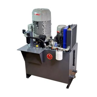 Zasilacz hydrauliczny przemysłowy do prasy z pompą tłoczkową sygnałową 40l/min i chłodnicą 