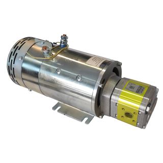 Elektro pompa hydrauliczna 8l/min z silnikiem 4,5kW 24V do naczepy niskopodwoziowej Tiefbett łabędzia szyja 250bar