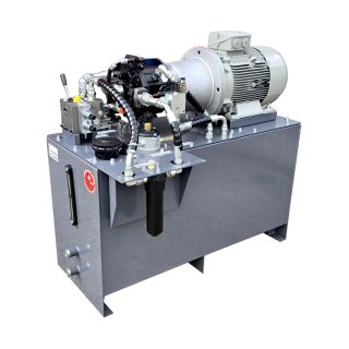 Nowoczesny zasilacz hydrauliczny przemysłowy do prasy hydraulicznej z pompą tłoczkową 100l/min sygnałową o zmiennym wydatku i rozdzielaczem LS