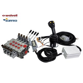 Rozdzielacz proporcjonalny do kosiarki bijakowej zestaw z joystickiem Scanreco-Faber