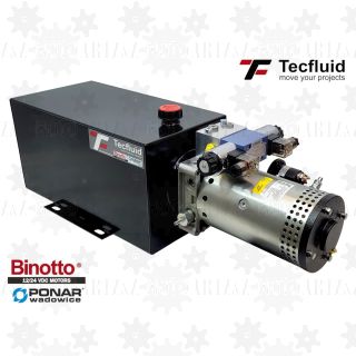 4KW mocny zasilacz hydrauliczny 24V elektropompa z wentylatorem 250 bar 1 sekcja Tecfluid Binotto