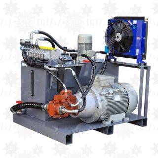 Zasilacz hydrauliczny 32kW przemysłowy z pompą o zmiennej wydajności i rozdzielaczem PVG32 LS stacja hydrauliczna