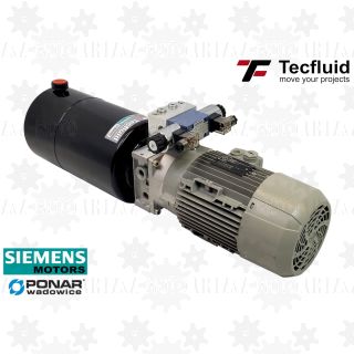 1,6kW Zasilacz hydrauliczny 400V 4,6L/min elektro pompa ze zbiornikiem 10L TecFluid power pack agregat siemens