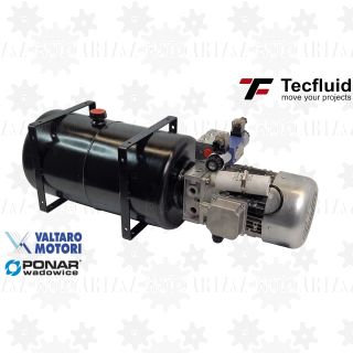 1,5kW Zasilacz hydrauliczny 230V 4,3l/min z rozdzielaczem proporcjonalnym zbiornik 23L TecFluid Ponar Valtaro Motori