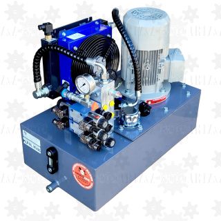 Zasilacz hydrauliczny do prasy 400V z chłodnicą 2 sekcje PONAR z regulacją prędkości pracy ciągłej markowy 